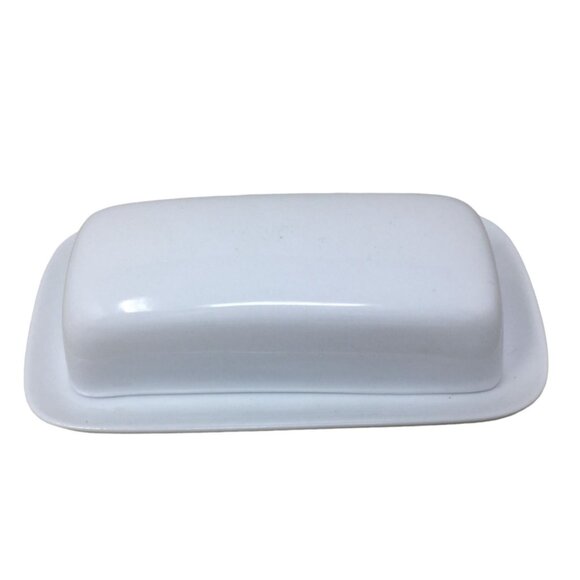 Cordon Bleu White Butter Dish with Lid - Picture 2 of 7